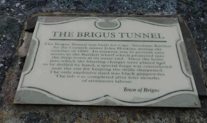 The Brigus Tunnel Marker. Click for full size. The Brigus Tunnel Marker image. Click for full size.