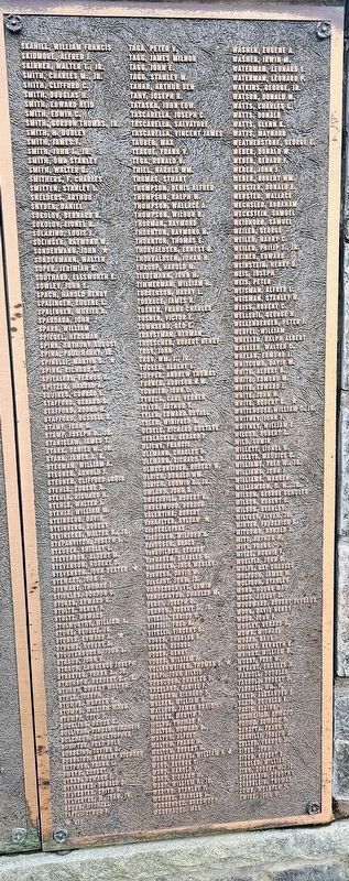 Wall of Honor (Panel Six). Click for full size. Wall of Honor (Panel Six) image. Click for full size.