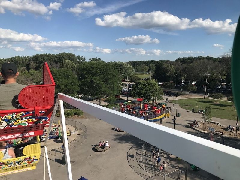 Tilt-A-Whirl viewed from the top of the Ferris Wheel at Bay Beach. Click for full size. Tilt-A-Whirl viewed from the top of the Ferris Wheel at Bay Beach image. Click for full size.
