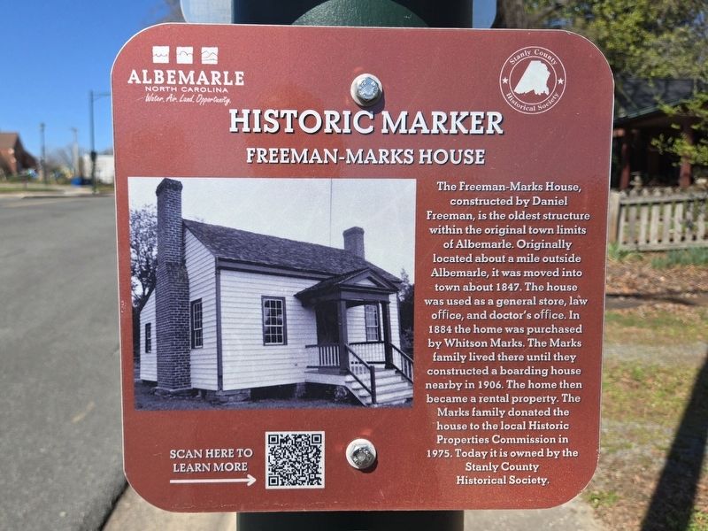 Freeman-Marks House Marker. Click for full size. Freeman-Marks House Marker image. Click for full size.