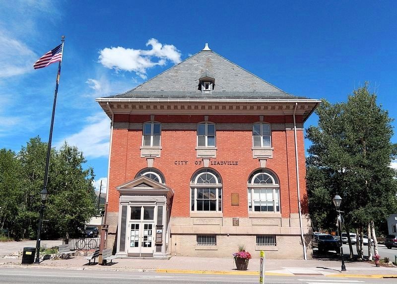 Leadville City Hall (<i>west/front elevation</i>). Click for full size. Leadville City Hall (<i>west/front elevation</i>) image. Click for full size.