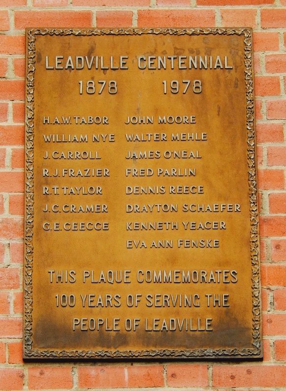 Leadville Centennial 1878-1978. Click for full size. Leadville Centennial 1878-1978 image. Click for full size.