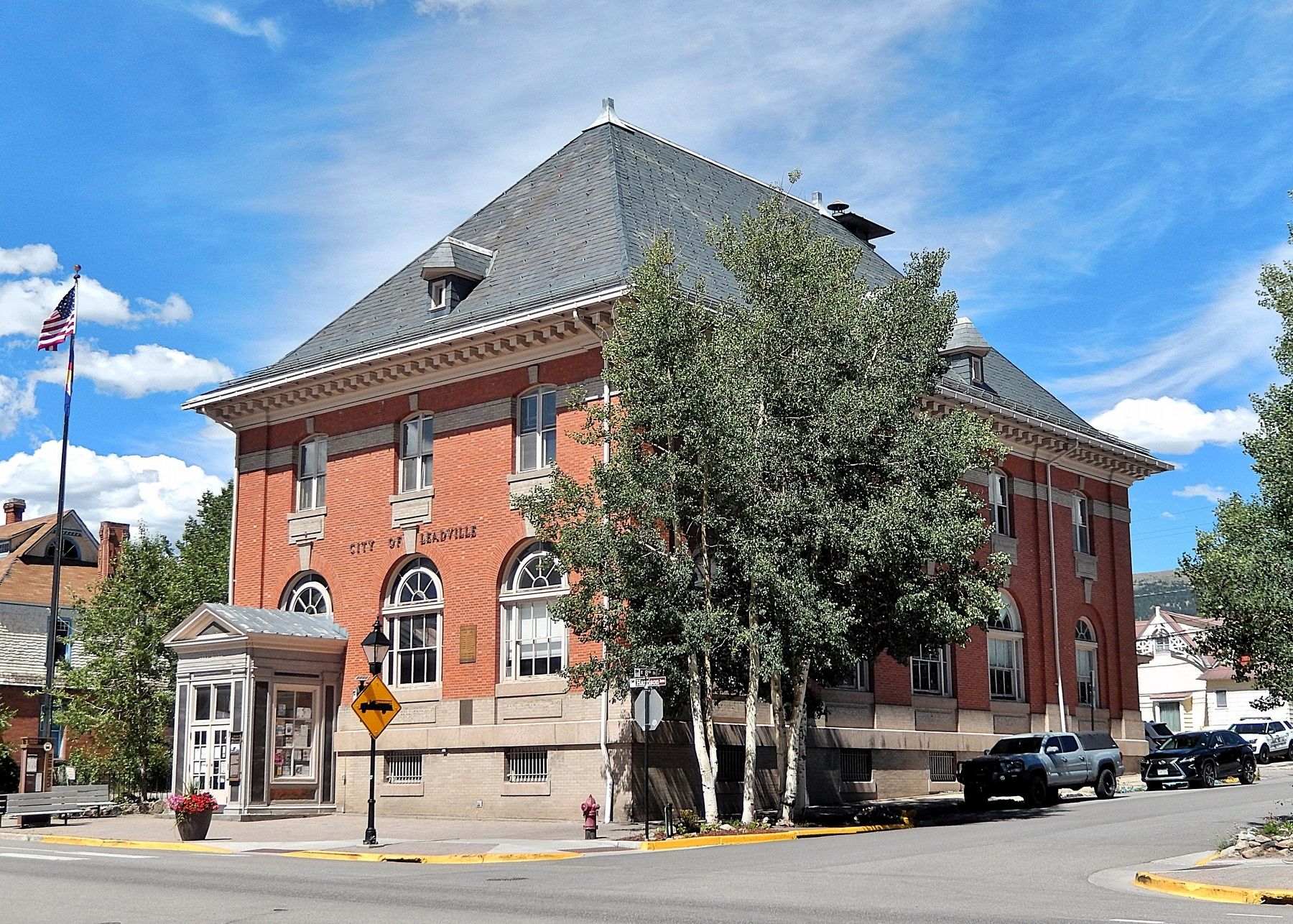 Leadville City Hall (<i>southwest elevation</i>). Click for full size. Leadville City Hall (<i>southwest elevation</i>) image. Click for full size.