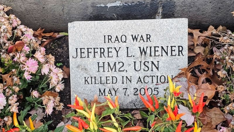 Jeffrey L. Wiener HM2, USN Marker image. Click for full size.