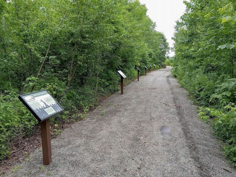 Haug�Hocevar Marker (fourth closest) in Milford Mine Memorial Park image. Click for full size.