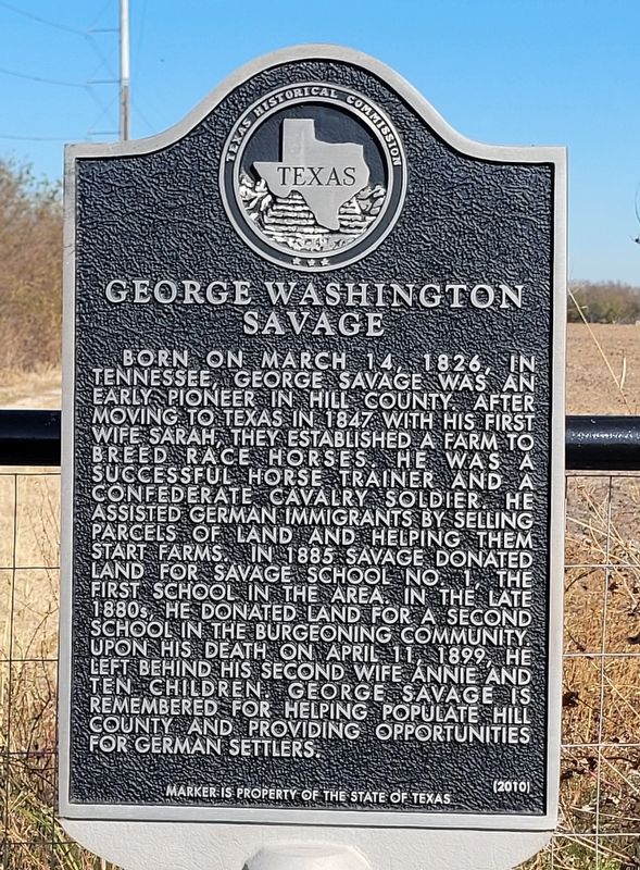 George Washington Savage Marker image. Click for full size.