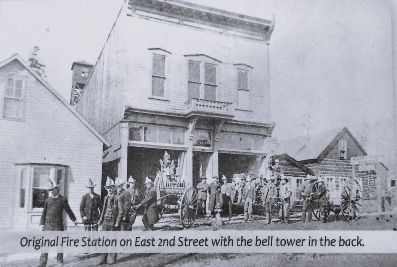 Marker detail: Original Fire Station with Bell Tower. Click for full size. Marker detail: Original Fire Station with Bell Tower image. Click for full size.