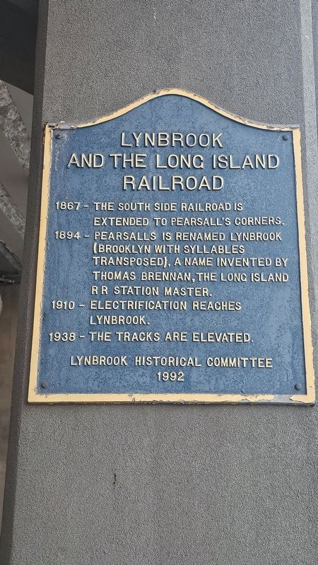 Lynbrook and the Long Island Railroad Marker. Click for full size. Lynbrook and the Long Island Railroad Marker image. Click for full size.