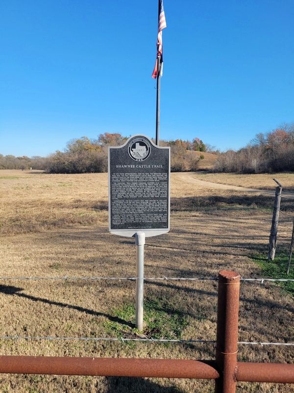 Shawnee Cattle Trail Marker. Click for full size. Shawnee Cattle Trail Marker image. Click for full size.