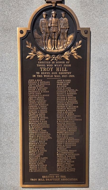 Troy Hill World War Memorial image. Click for full size.