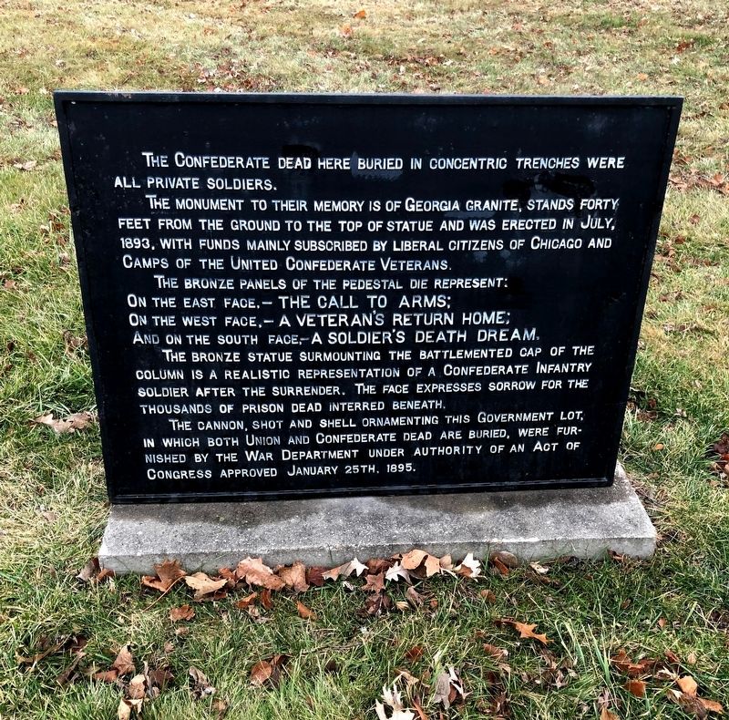 The Confederate Dead at Oak Woods Cemetery Marker image. Click for full size.