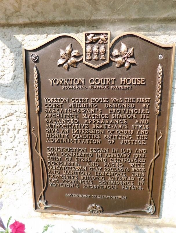 Yorkton Court House Marker. Click for full size. Yorkton Court House Marker image. Click for full size.