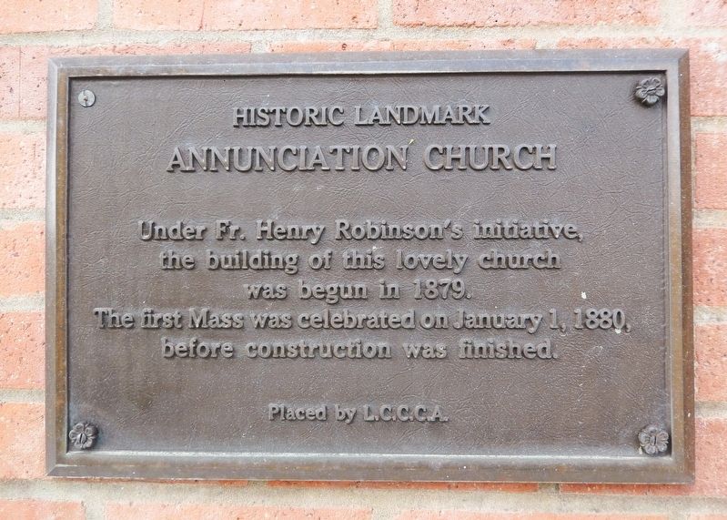 Annunciation Church Marker image. Click for full size.