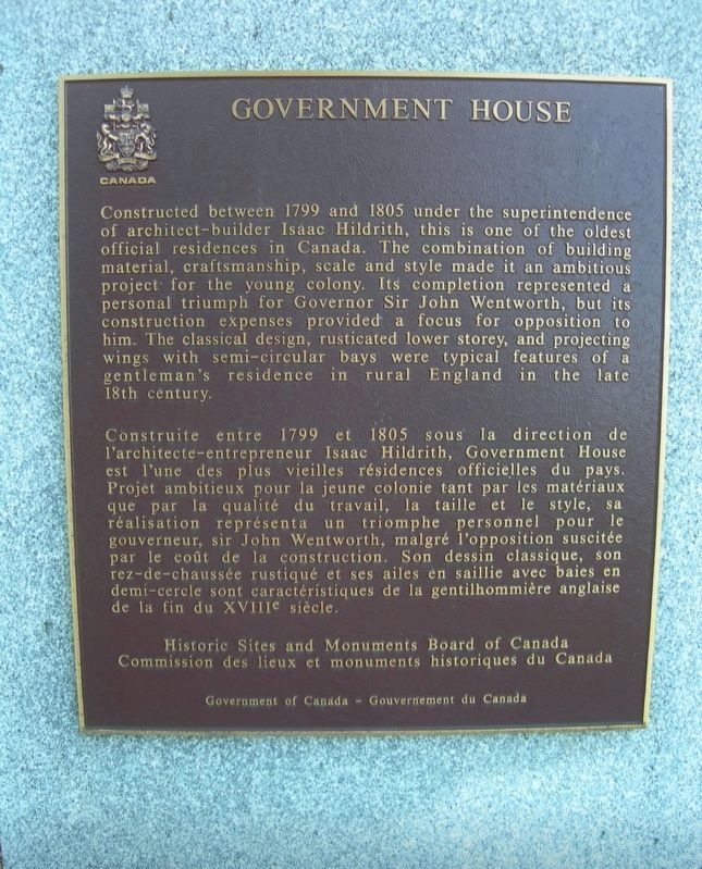 Government House Marker image. Click for full size.