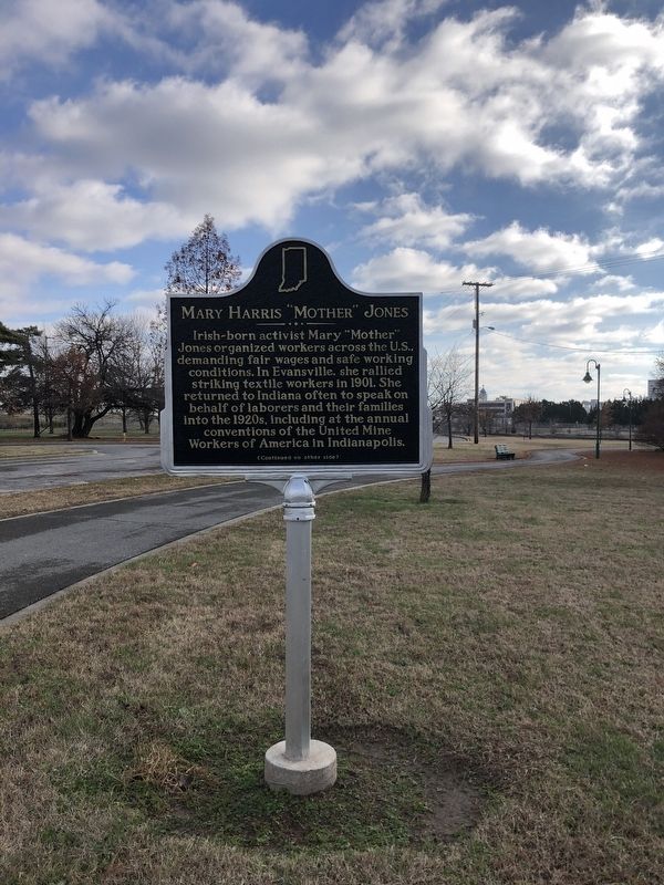 Mary Harris “Mother” Jones / Activism in Indiana Marker. Click for full size. Mary Harris “Mother” Jones / Activism in Indiana Marker image. Click for full size.