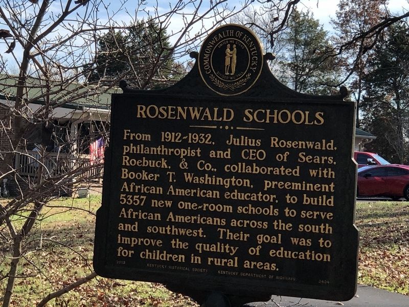 Rosenwald Schools side of marker. Click for full size. Rosenwald Schools side of marker image. Click for full size.
