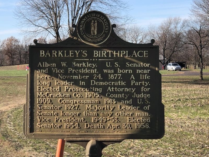 Barkley's Birthplace Marker image. Click for full size.