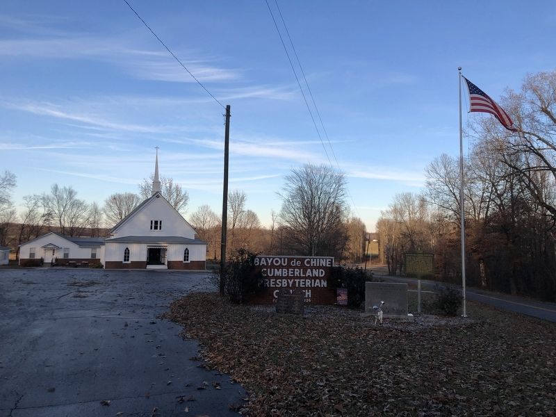 Bayou de Chine Church Marker. Click for full size. Bayou de Chine Church Marker image. Click for full size.