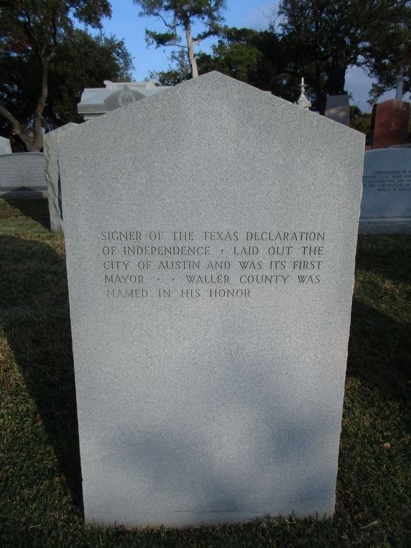 Judge Edwin Waller Marker image. Click for full size.