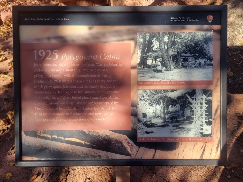 1925 Polygamist Cabin Marker. Click for full size. 1925 Polygamist Cabin Marker image. Click for full size.