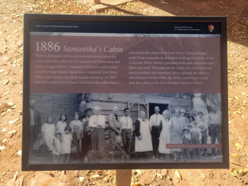 1886 Samantha's Cabin Marker image. Click for full size.