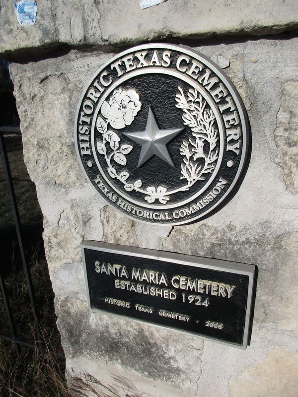 Santa Maria Cemetery Marker. Click for full size. Santa Maria Cemetery Marker image. Click for full size.