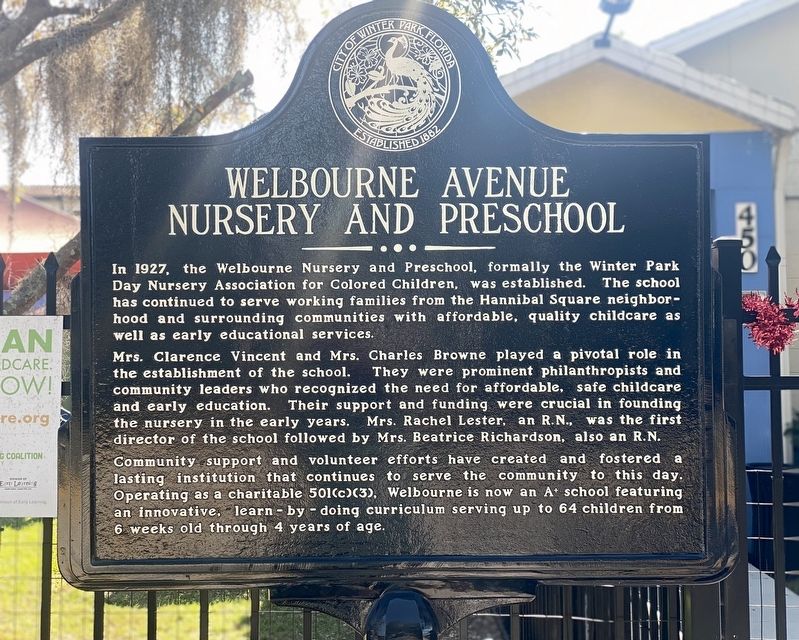 Welbourne Avenue Nursery and Preschool Marker image. Click for full size.
