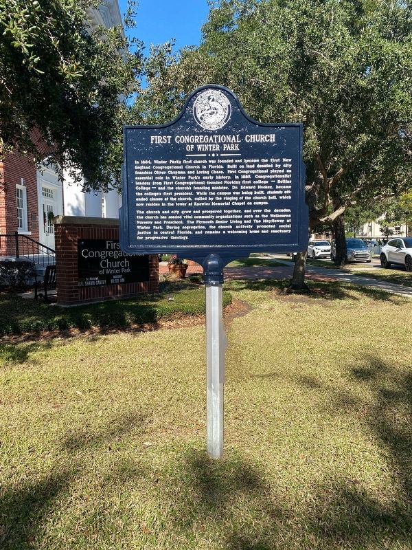 First Congregational Church of Winter Park Marker. Click for full size. First Congregational Church of Winter Park Marker image. Click for full size.
