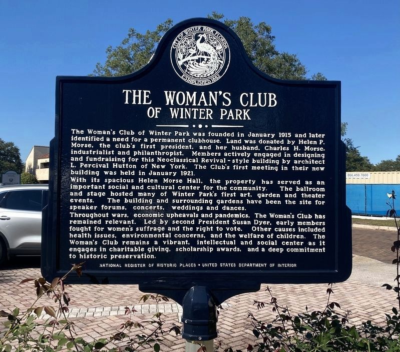 The Woman�s Club of Winter Park Marker image. Click for full size.