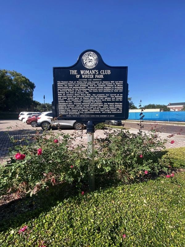 The Woman�s Club of Winter Park Marker image. Click for full size.