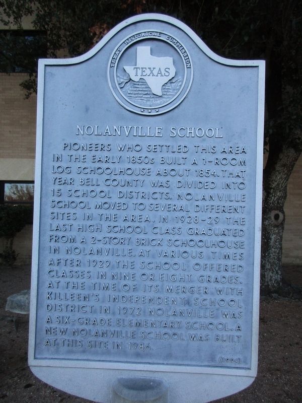 Nolanville School Marker image. Click for full size.
