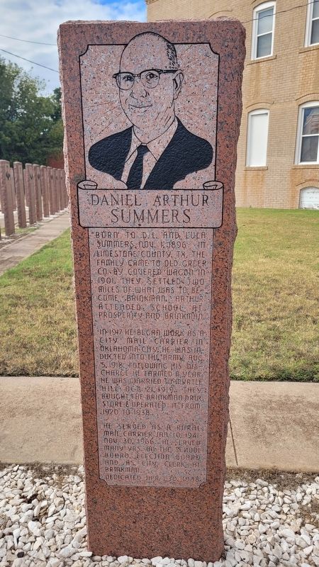 Daniel Arthur Summers Marker - Reverse Side. Click for full size. Daniel Arthur Summers Marker - Reverse Side image. Click for full size.