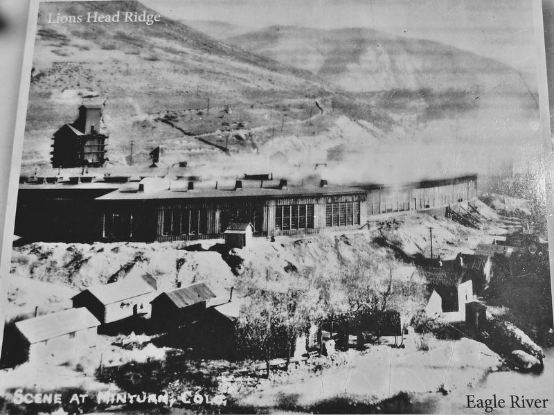 Marker detail: Minturn Turn-Table Railroad Building. Click for full size. Marker detail: Minturn Turn-Table Railroad Building image. Click for full size.