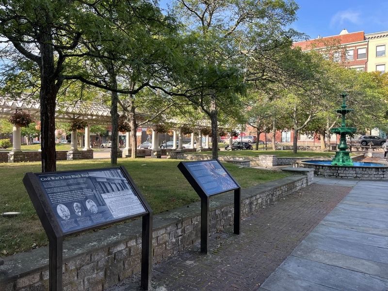 Civil War’s First Black Regiment Marker. Click for full size. Civil War’s First Black Regiment Marker image. Click for full size.