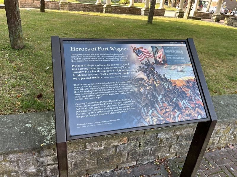 Heroes of Fort Wagner Marker. Click for full size. Heroes of Fort Wagner Marker image. Click for full size.