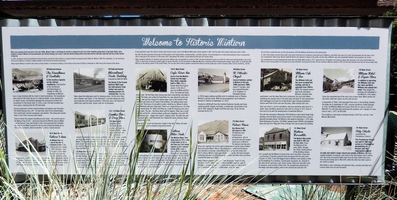 Welcome to Historic Minturn Marker image. Click for full size.
