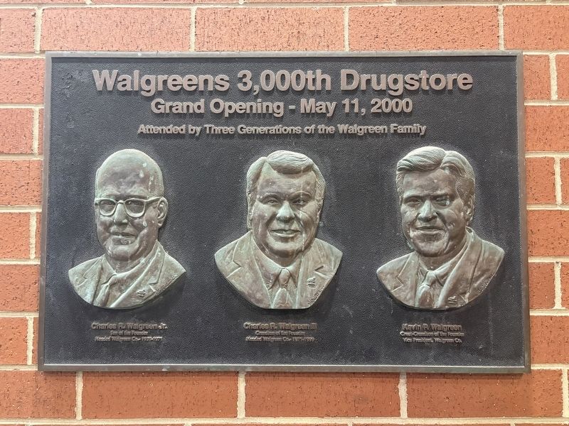 Walgreens 3000th Drugstore Marker. Click for full size. Walgreens 3000th Drugstore Marker image. Click for full size.