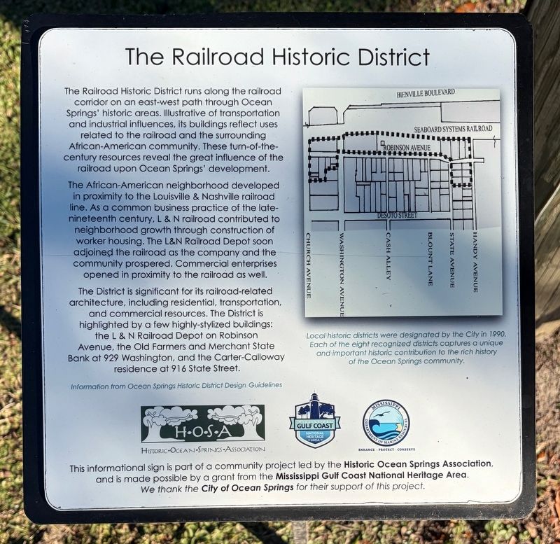 The Railroad Historic District Marker image. Click for full size.