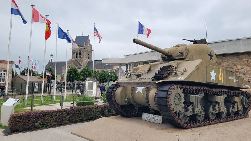 The marker and the M4A4 Sherman. Click for full size. The marker and the M4A4 Sherman image. Click for full size.