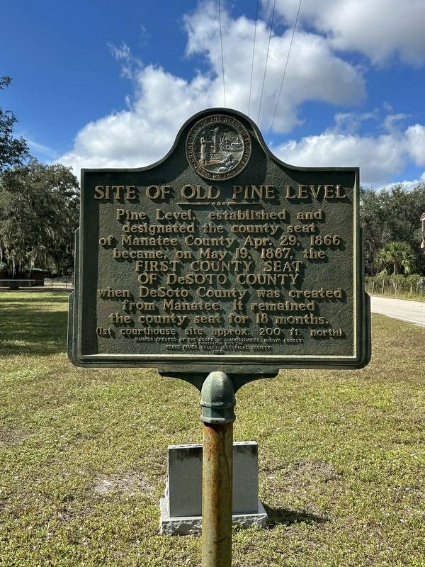 Site Of Old Pine Level Marker. Click for full size. Site Of Old Pine Level Marker image. Click for full size.