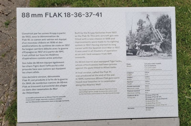 88 mm FLAK 18-36-37-41 Marker. Click for full size. 88 mm FLAK 18-36-37-41 Marker image. Click for full size.