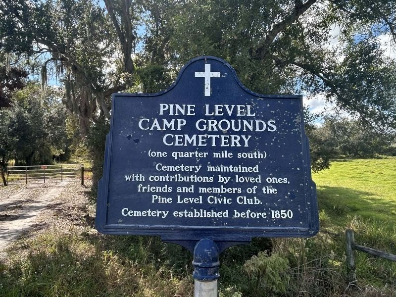 Pine Level Campgrounds Cemetery Marker image. Click for full size.