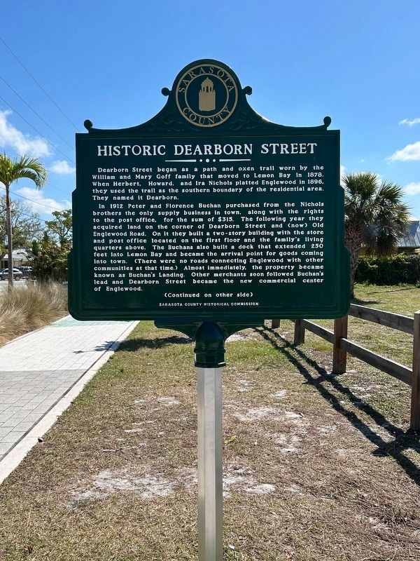 Historic Dearborn Street Marker. Click for full size. Historic Dearborn Street Marker image. Click for full size.
