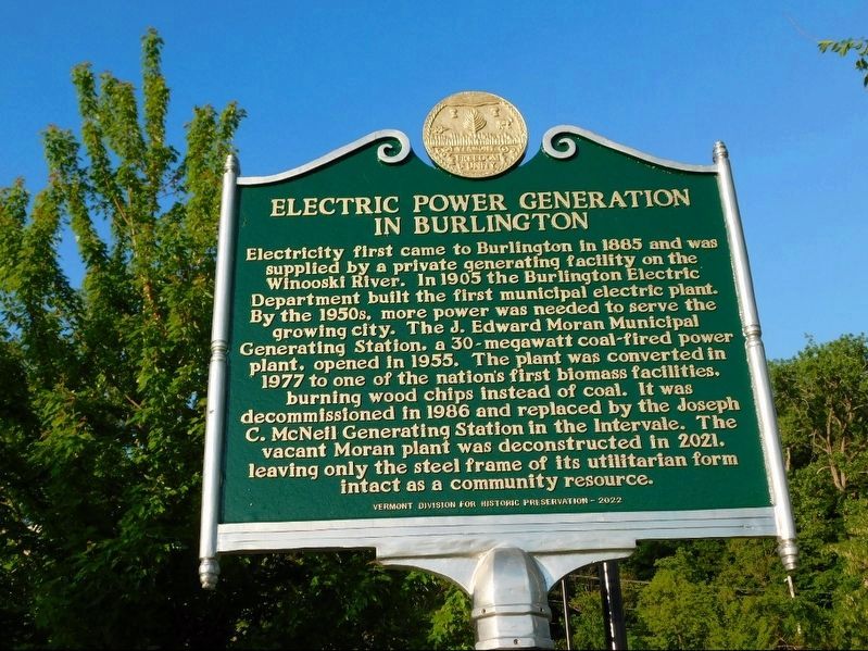 Electric Power Generation in Burlington Marker image. Click for full size.