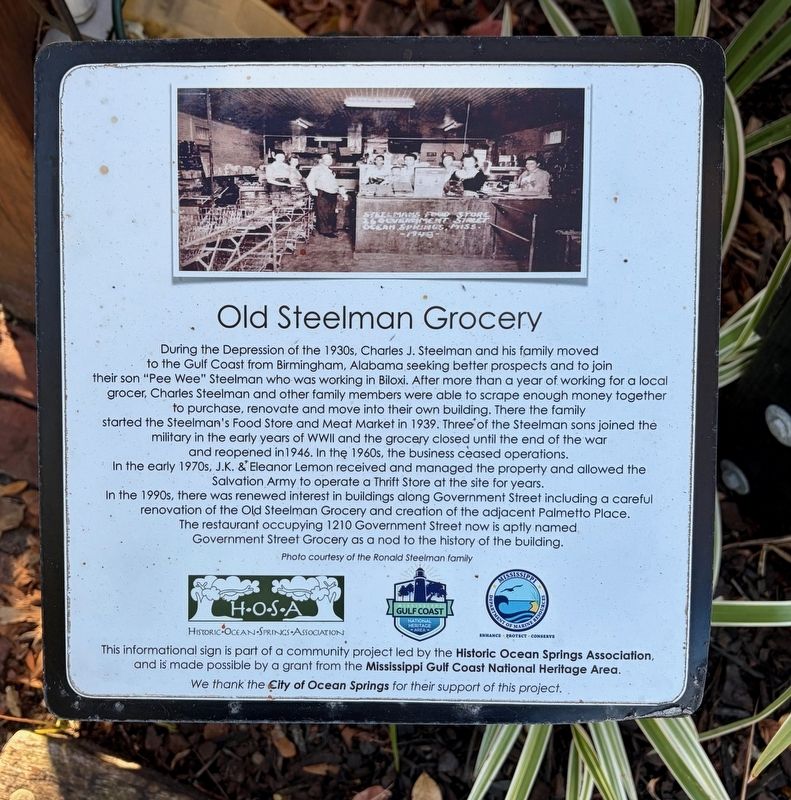 Old Steelman Grocery Marker image. Click for full size.