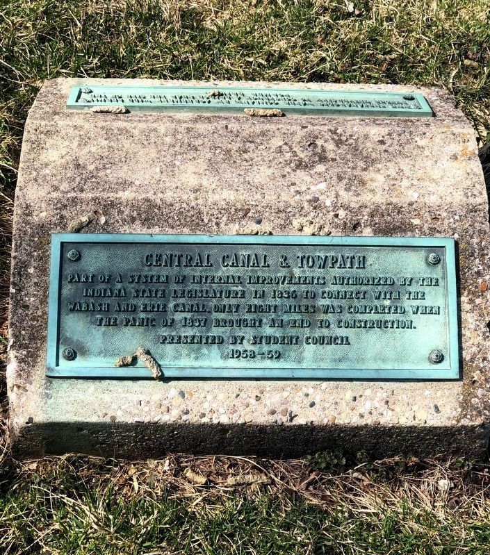 Central Canal & Towpath Marker (front side). Click for full size. Central Canal & Towpath Marker (front side) image. Click for full size.