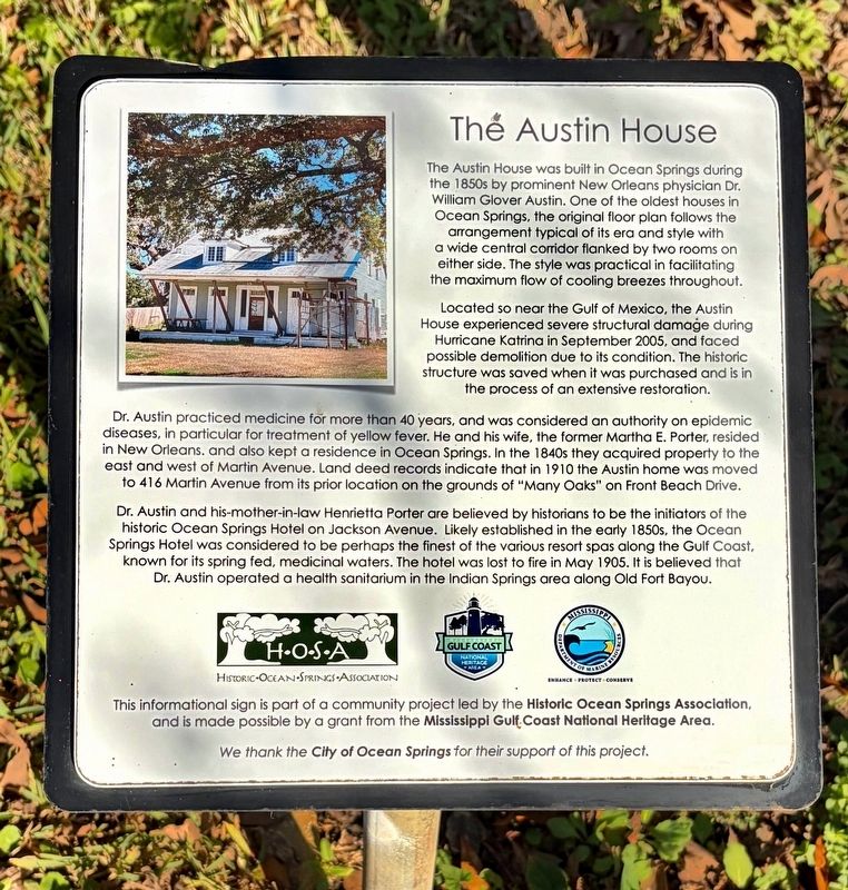 The Austin House Marker. Click for full size. The Austin House Marker image. Click for full size.