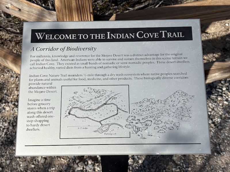 Welcome to the Indian Cove Trail Marker image. Click for full size.