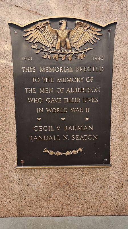 Albertson World War II Memorial image. Click for full size.