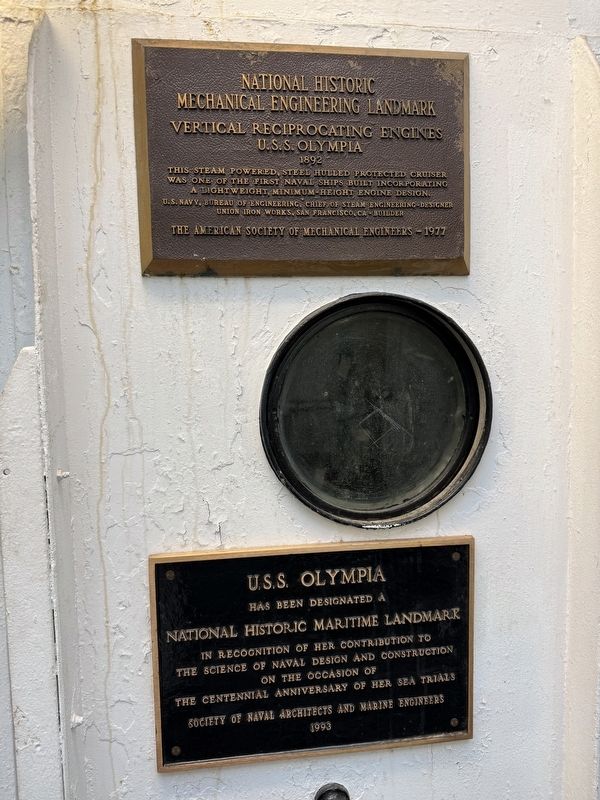 Plaques on display inside the ship image. Click for full size.